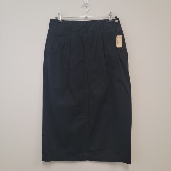 VTG Black Denim Skirt - Picture 1 of 16